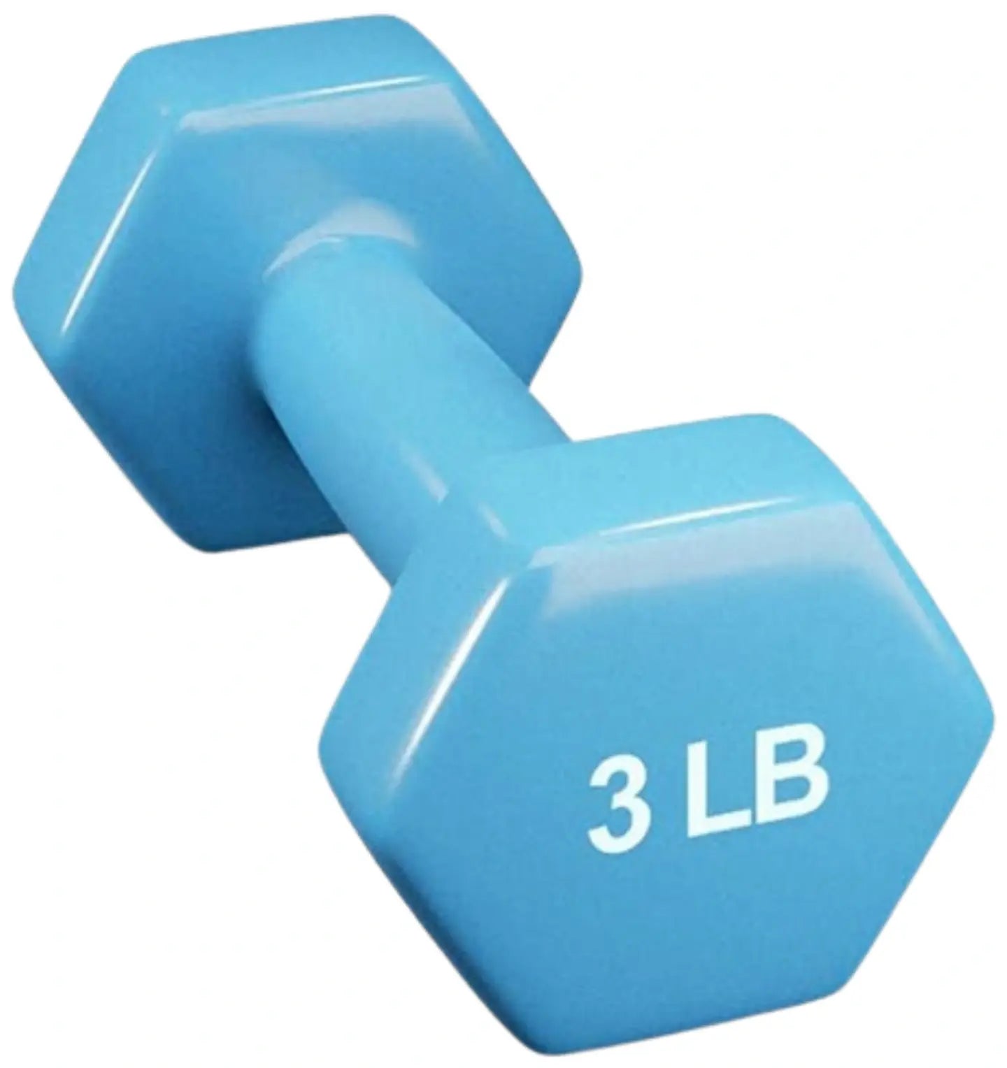 French Fitness Colorful Hex Vinyl Dumbbell Set 1 to 10 lbs w/Rack (New) Image 13