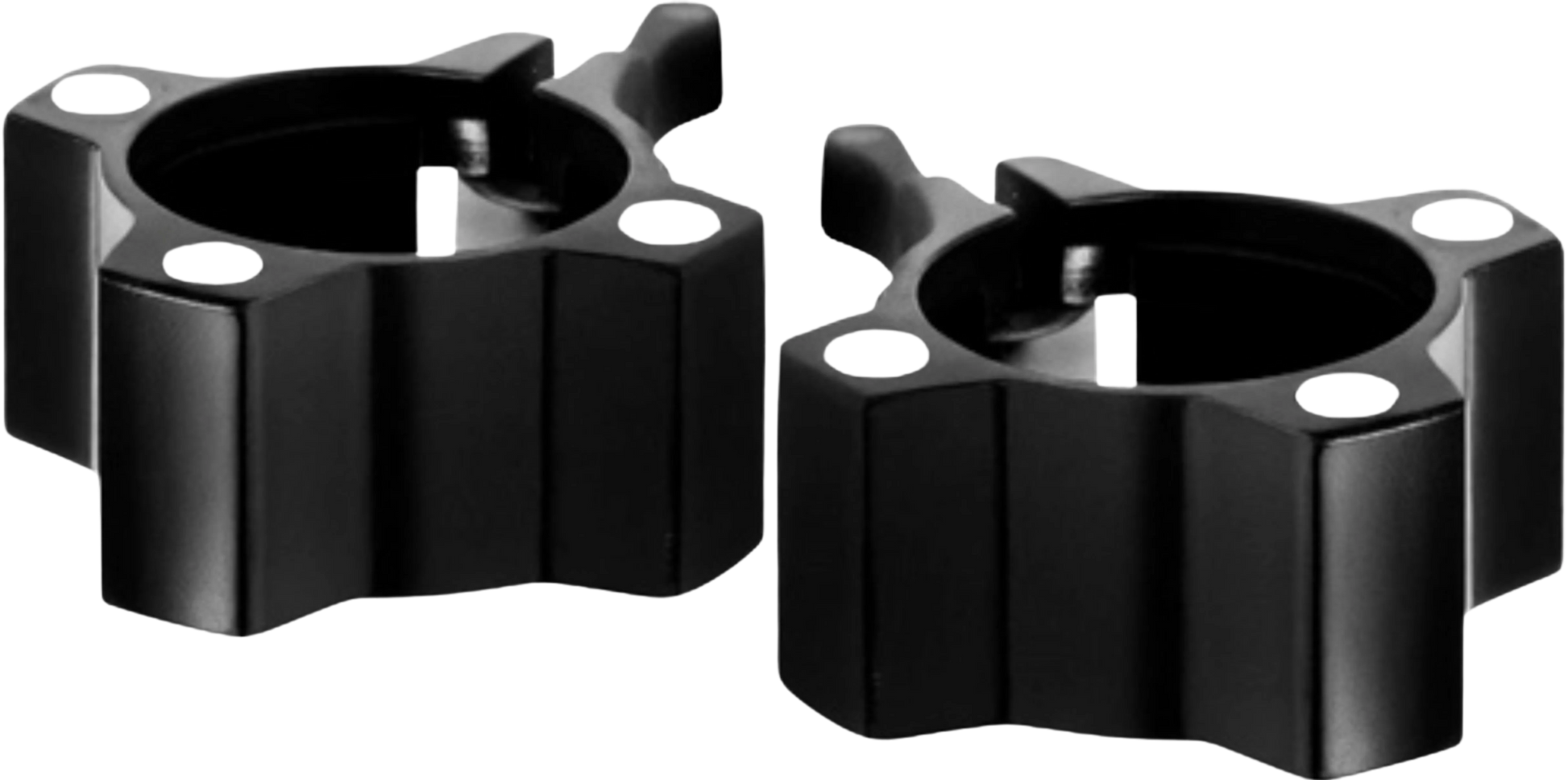 French Fitness Magnetic Aluminum Jaw Locking Collars – Black Angled View