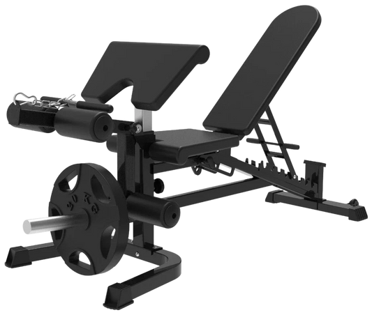 French Fitness Multi Functional Adjustable Bench V2 w/Arm Curl + Leg Ext (New) Image