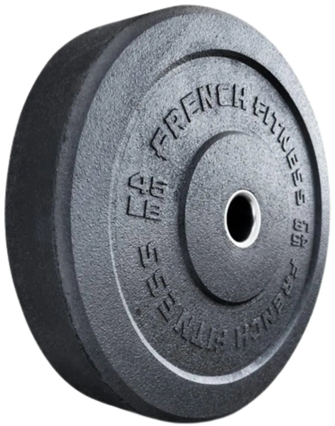 French Fitness Olympic Bumper Plate Set w/7 ft Olympic Bar 325 lbs - Crumb Rubber (New) Image 8