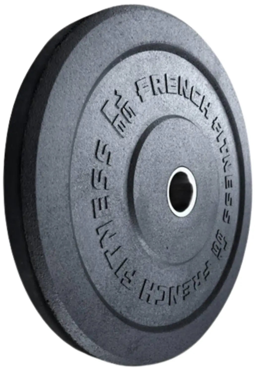French Fitness Olympic Bumper Plate Set w/7 ft Olympic Bar 235 lbs + Bench - Crumb Rubber (New) Image 7