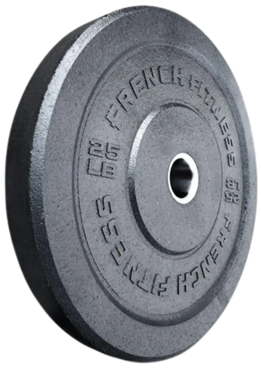 French Fitness Olympic Bumper Plate 25 lbs - Crumb Rubber (New) Image