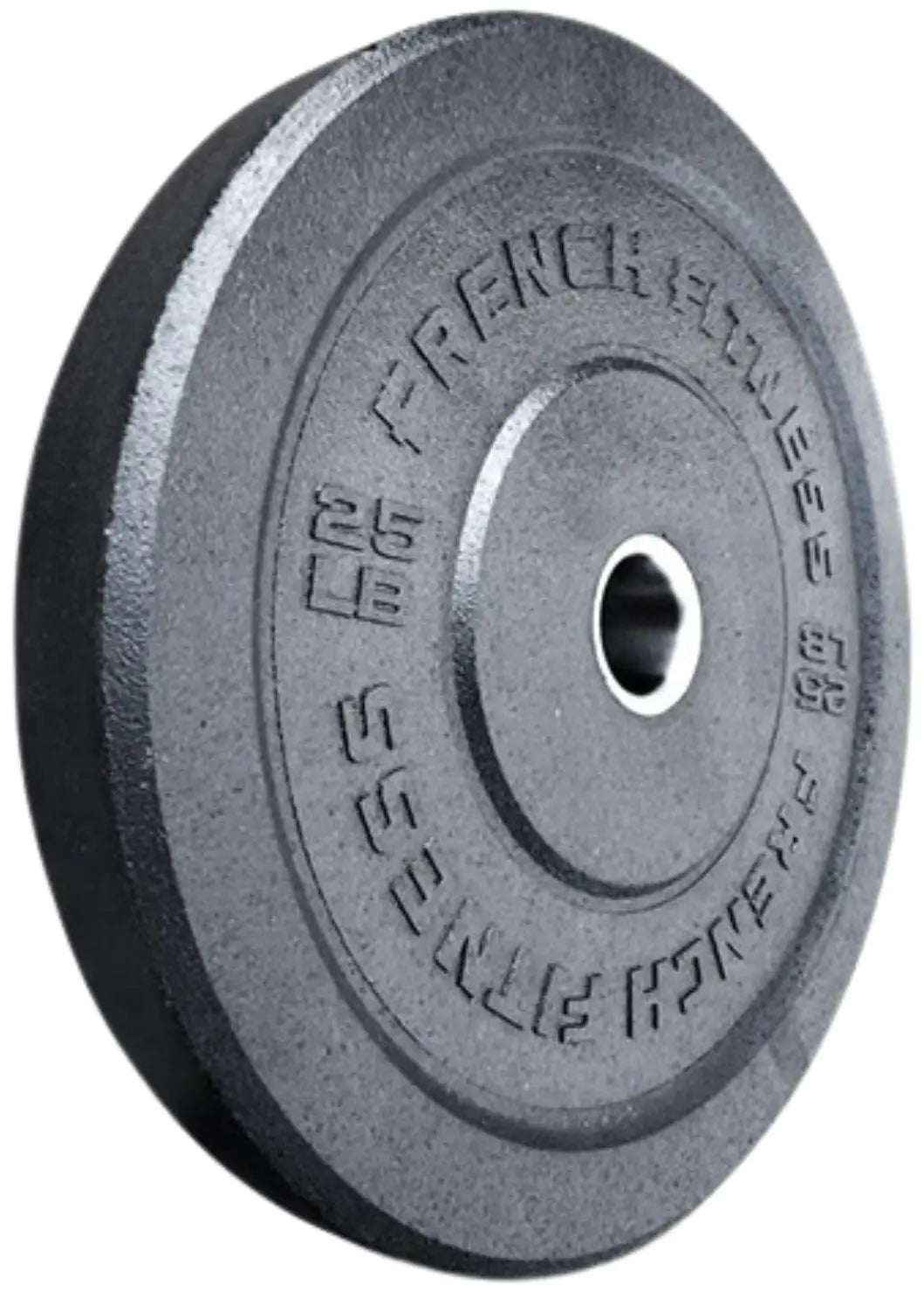 French Fitness Olympic Bumper Plate Set w/7 ft Olympic Bar 415 lbs - Crumb Rubber (New) Image 6