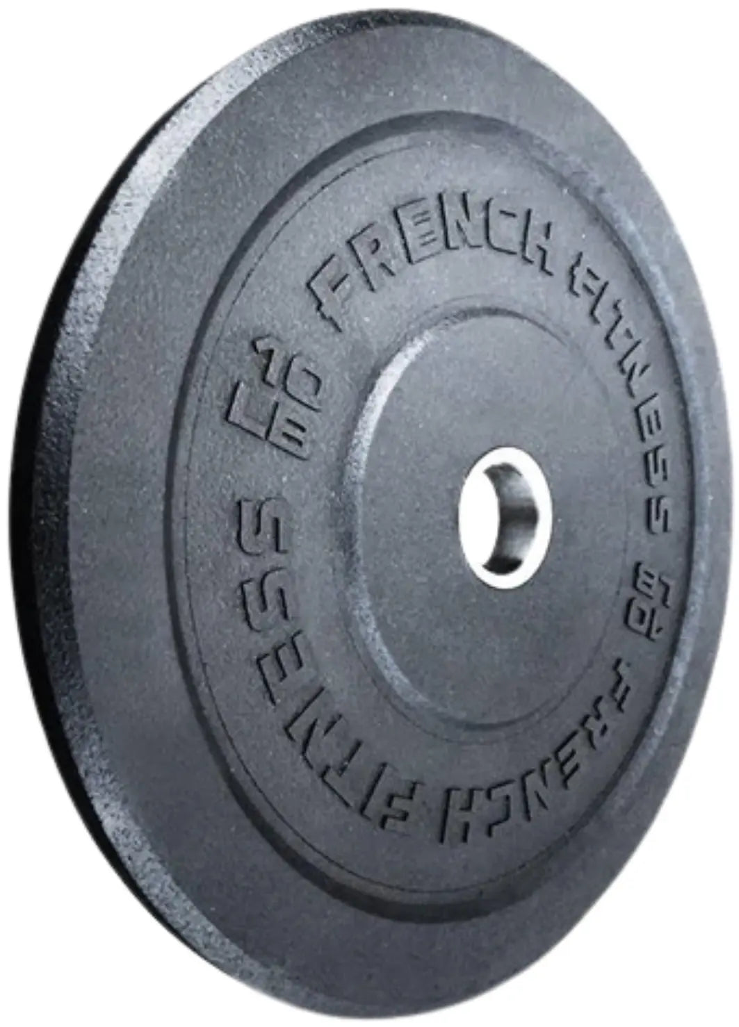 French Fitness Olympic Bumper Plate Set w/7 ft Olympic Bar 415 lbs + Bench - Crumb Rubber (New) Image 5