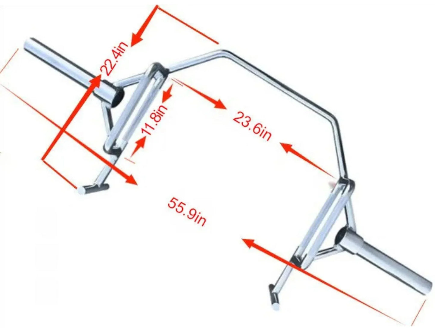 French Fitness Open Hex Olympic Trap Shrug Bar (New) Image 3