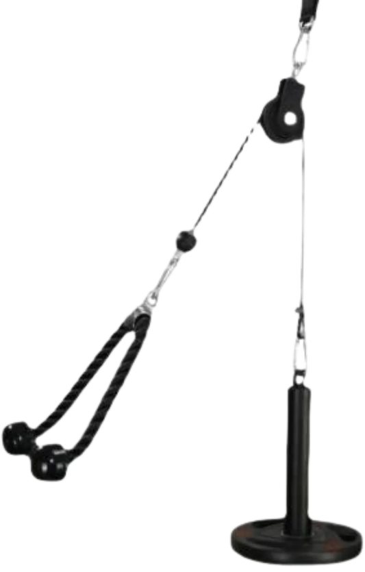 French Fitness Plate Loaded Pulldown Portable Cable Trainer Slinger (New) Image