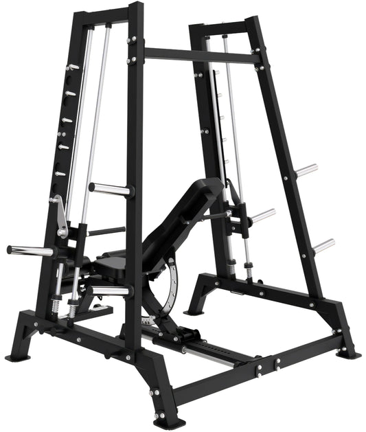 French Fitness Power Smith Dual System Converging Bench Press Combo Plate Loaded (New) Image 2