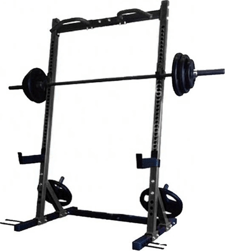 French Fitness Rubber Grip Weight Plate Set w/7 ft Bar 235 lbs + Rack + Bench (New) Image 6