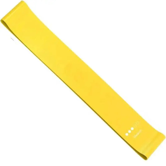French Fitness Mini Resistance Bands Exercise Loop 600mm x 50mm - Yellow (15-20 lbs) (New) Image