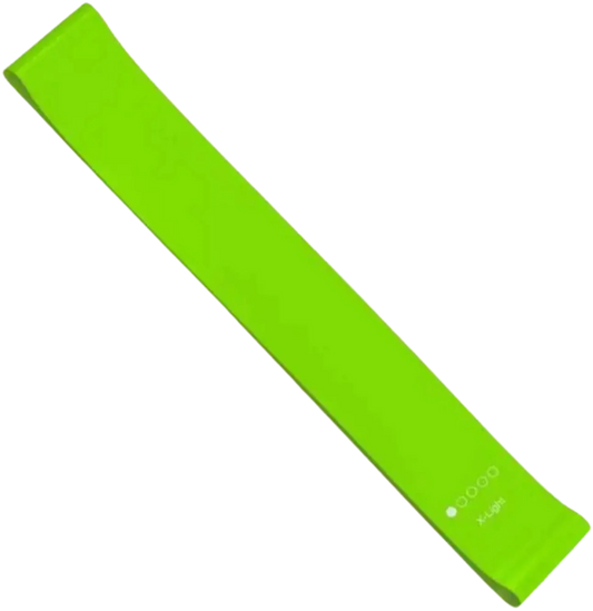 French Fitness Mini Resistance Bands Exercise Loop 600mm x 50mm - Green (5-10 lbs) (New) Image