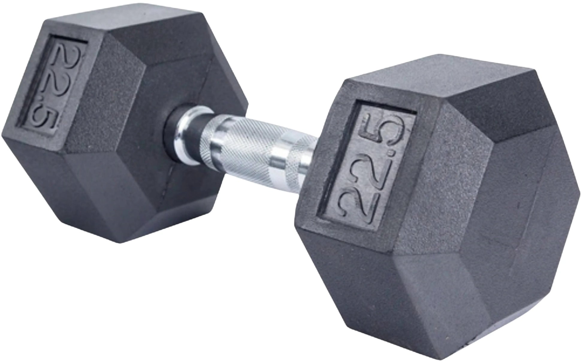 French Fitness Rubber Coated Hex Dumbbell Set 2.5-22.5 lbs - 5 Pair (New) Image 6