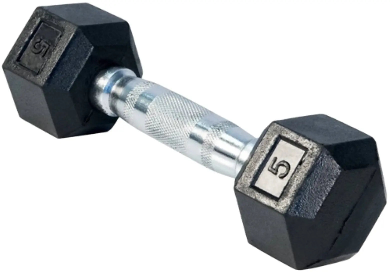 French Fitness Rubber Coated Hex Dumbbell Set 2.5-25 lbs - 10 Pair  (New) Image 5