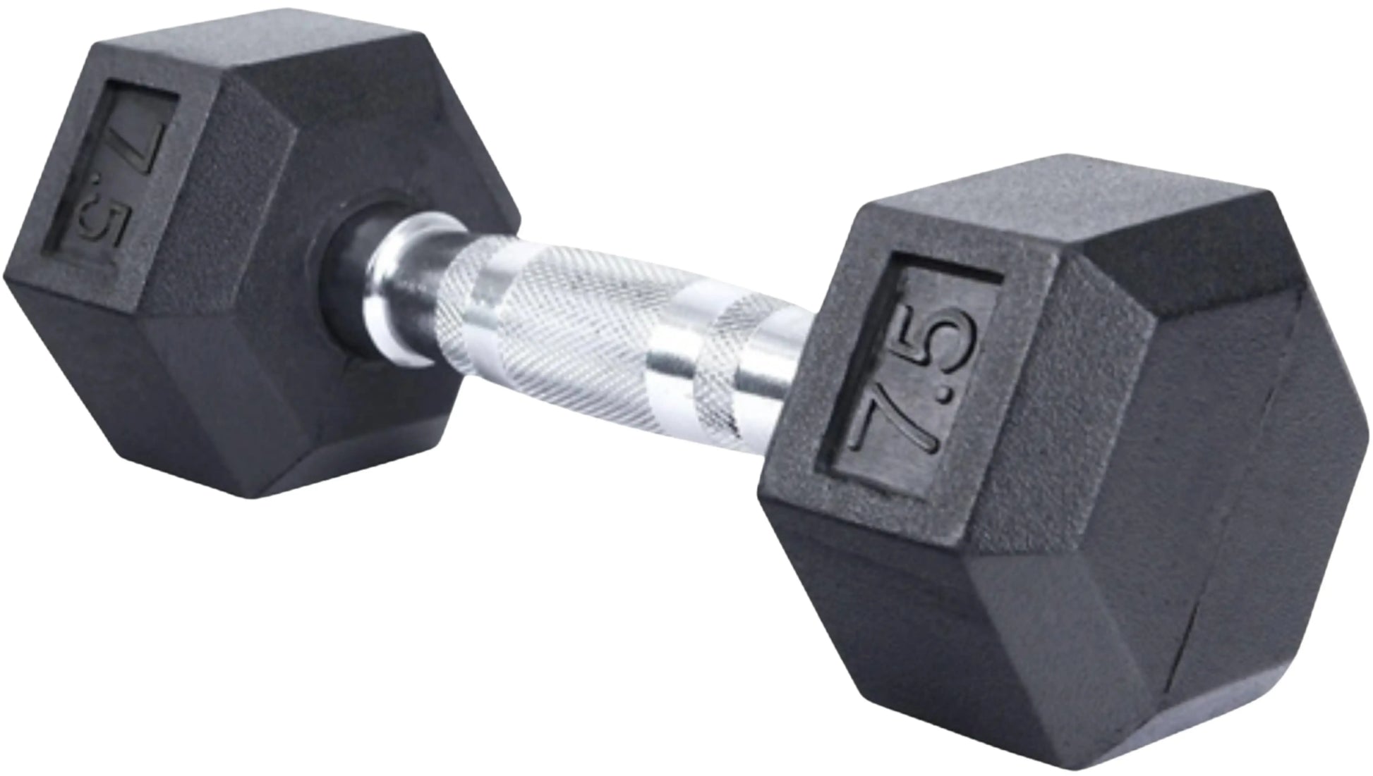 French Fitness Rubber Coated Hex Dumbbell Set 2.5-25 lbs - 10 Pair  (New) Image 6