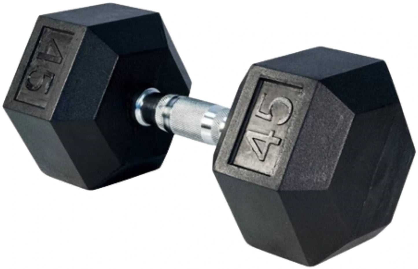 French Fitness Rubber Coated Hex Dumbbell Set 5-100 lbs (New) Image 9