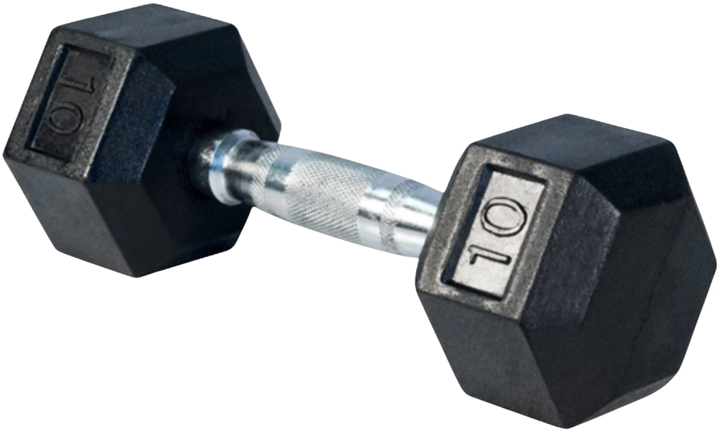 French Fitness Rubber Coated Hex Dumbbell Set 5-100 lbs (New) Image 3