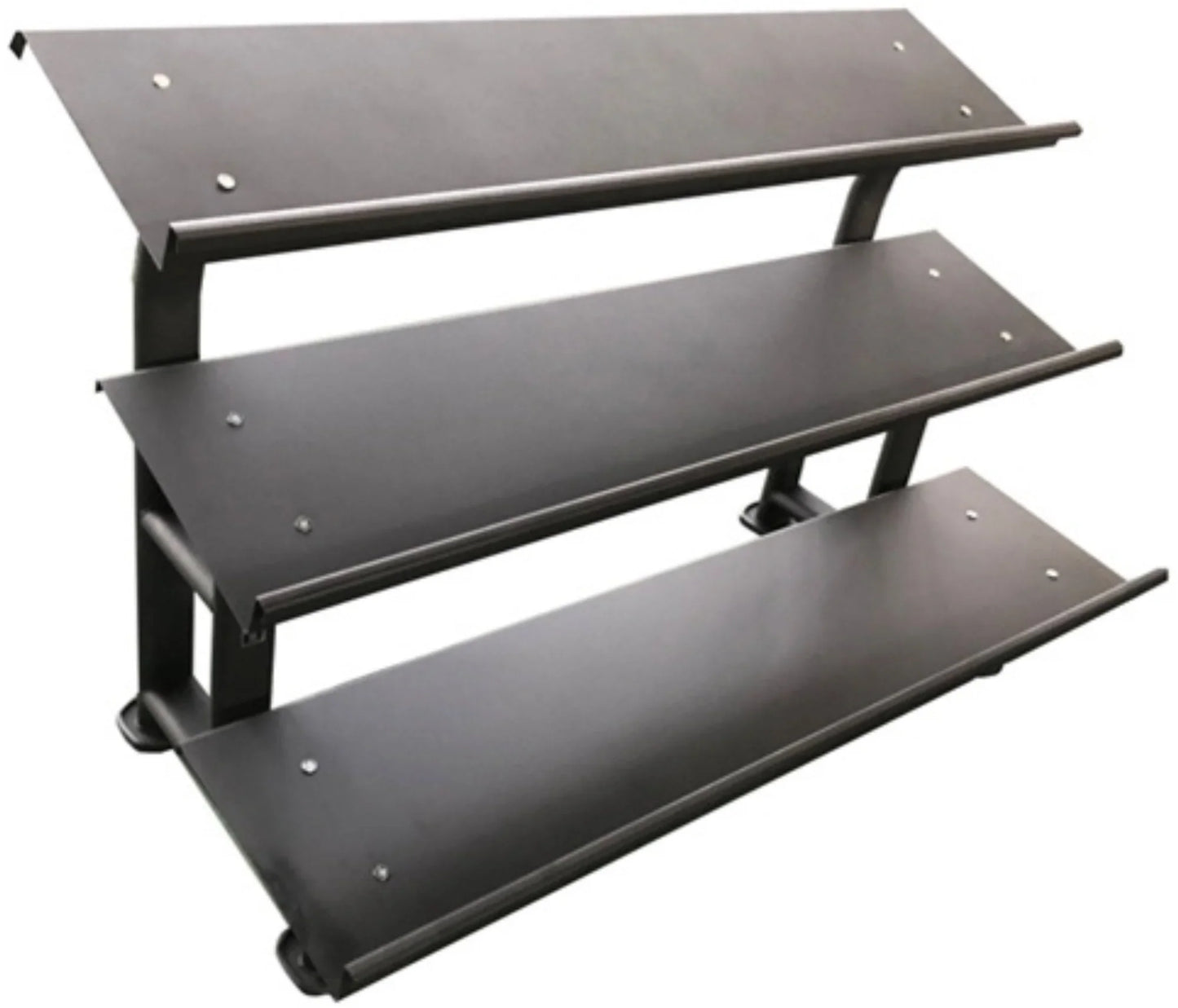 French Fitness Rubber Hex Dumbbell Set 5 to 100 lbs w/Bench + (2) 3 Tier Dumbbell Racks (New) Image 5