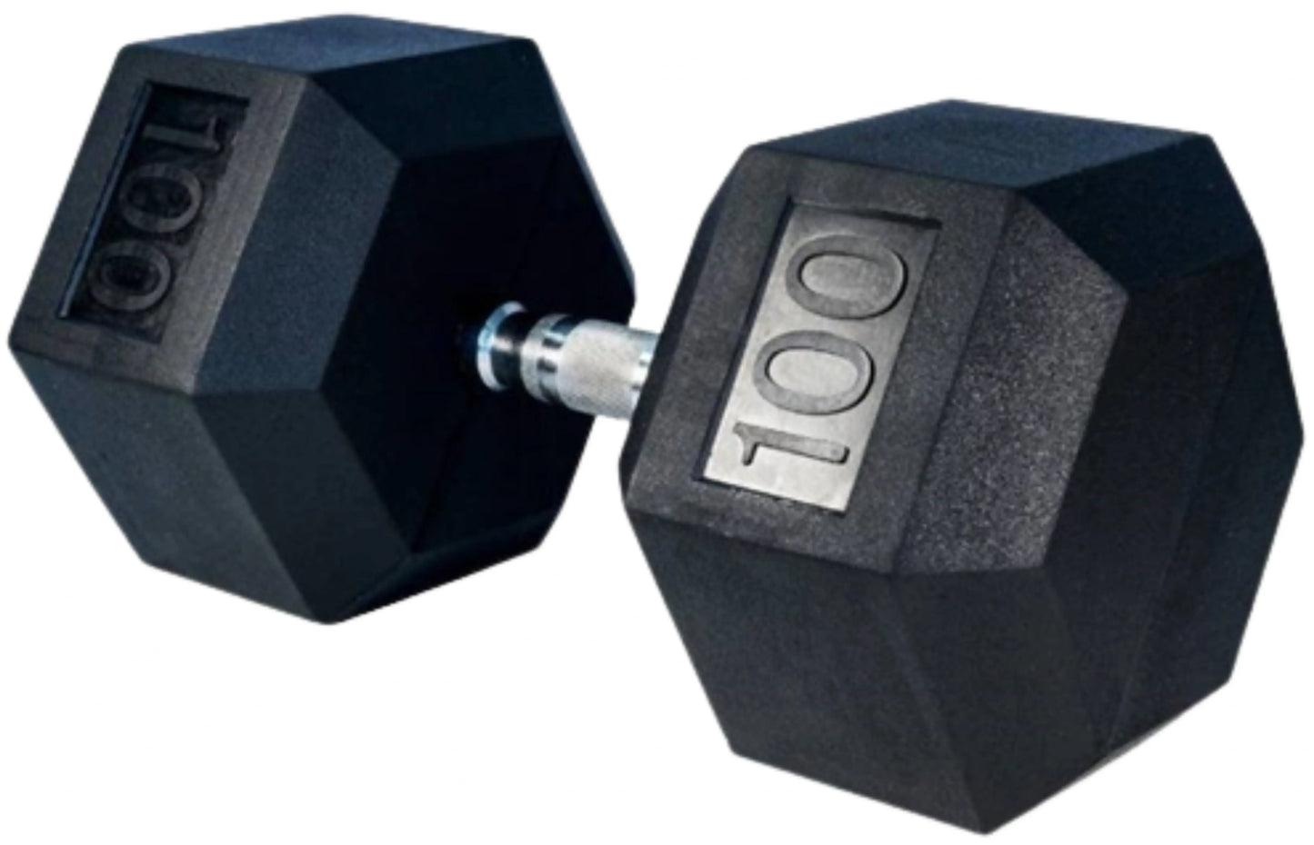 French Fitness Rubber Coated Hex Dumbbell Set 55-100 lbs (New) Image 11