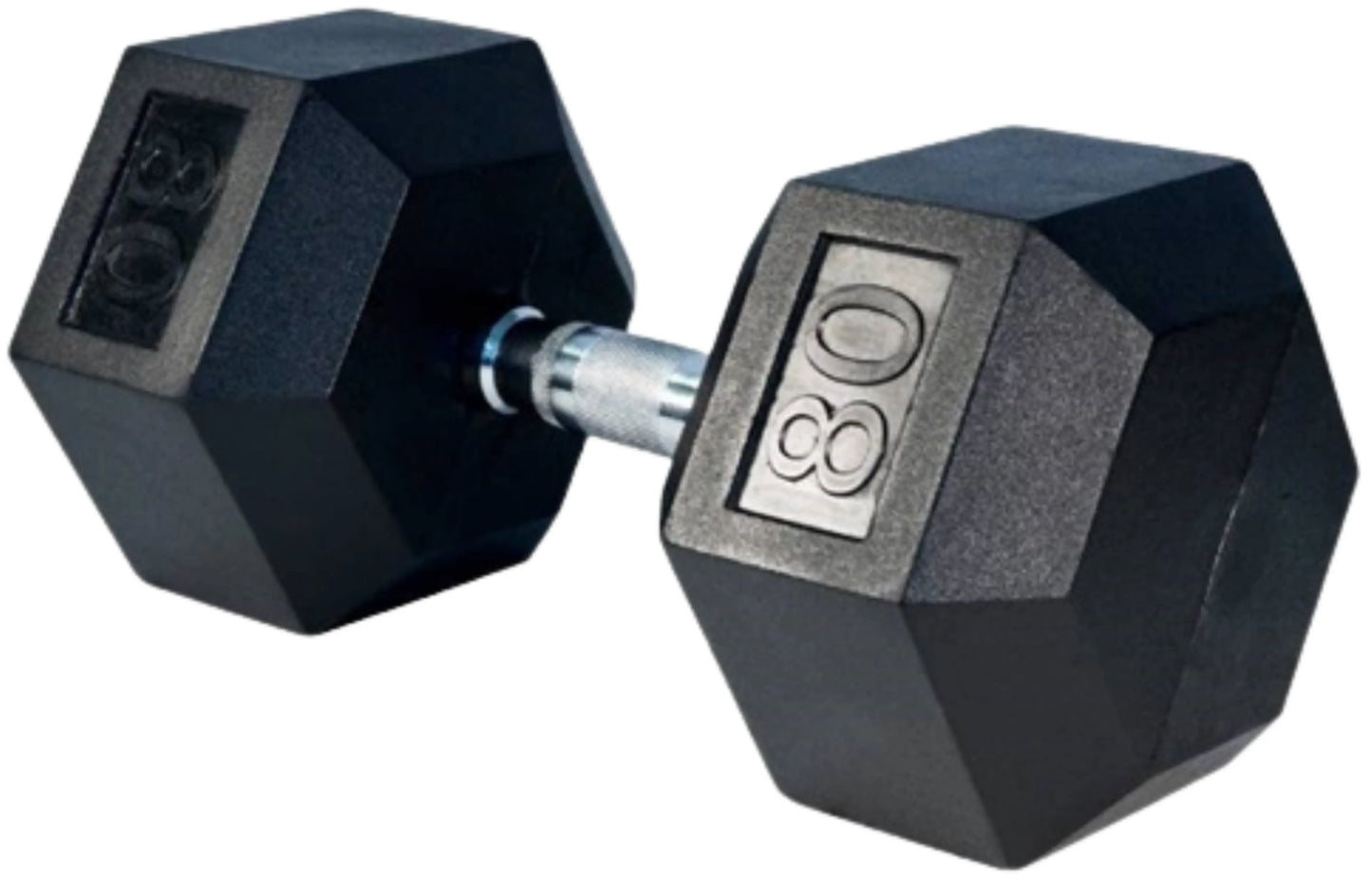 French Fitness Rubber Coated Hex Dumbbell Set 55-100 lbs (New) Image 7