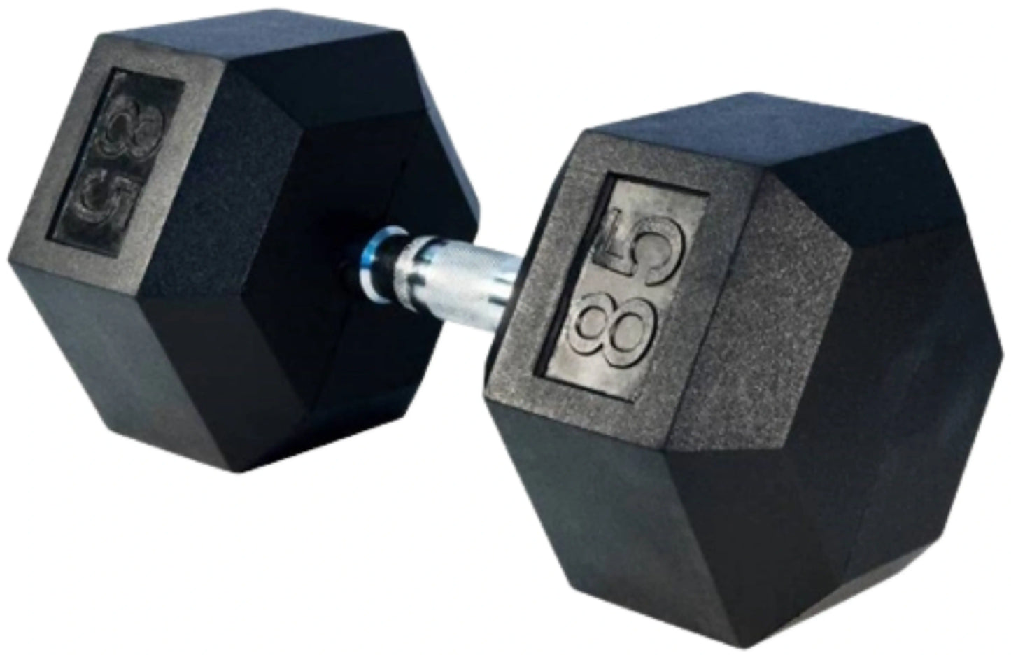 French Fitness Rubber Coated Hex Dumbbell Set 55-100 lbs (New) Image 8