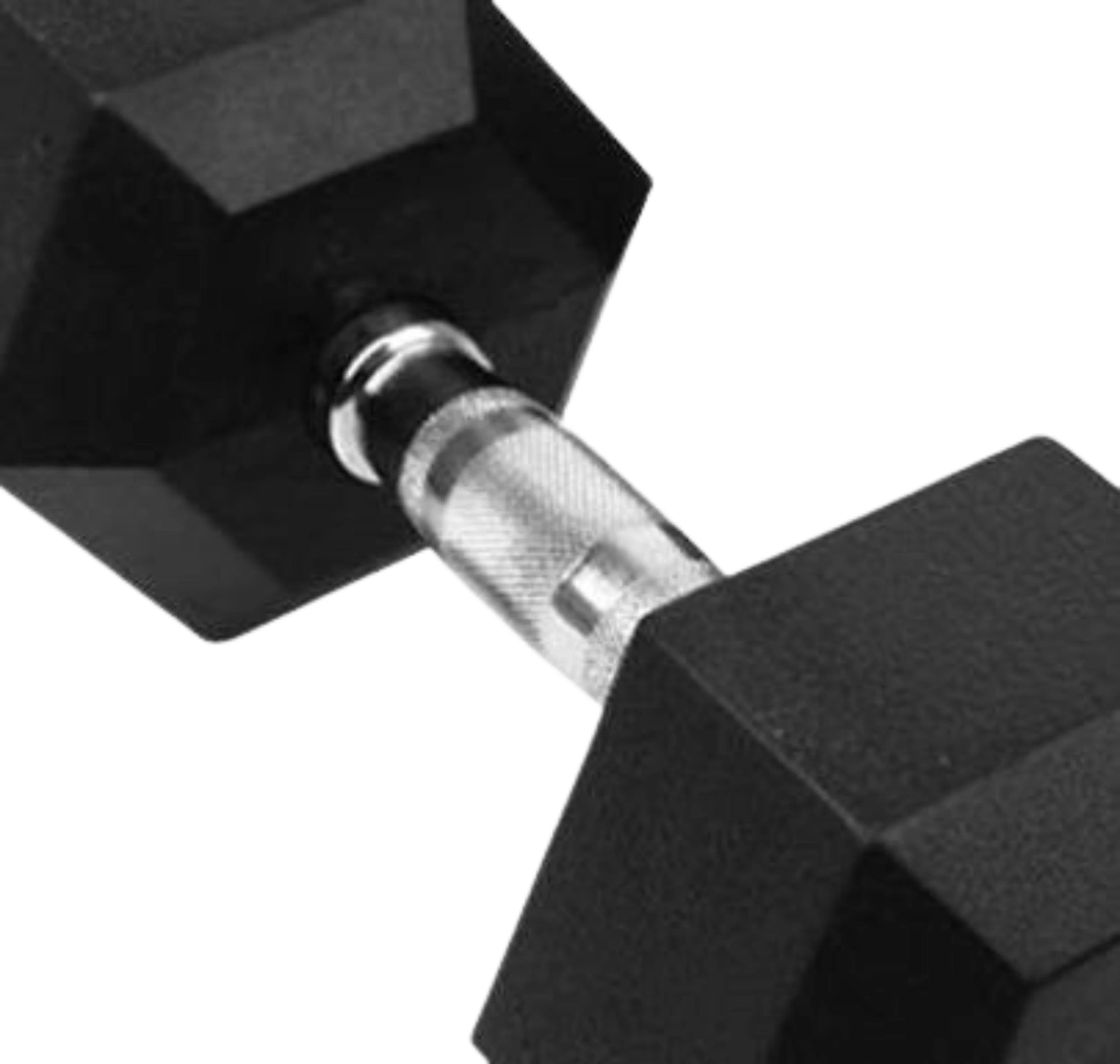 French Fitness Rubber Coated Hex Dumbbell Set 55-75 lbs (New) Image 7