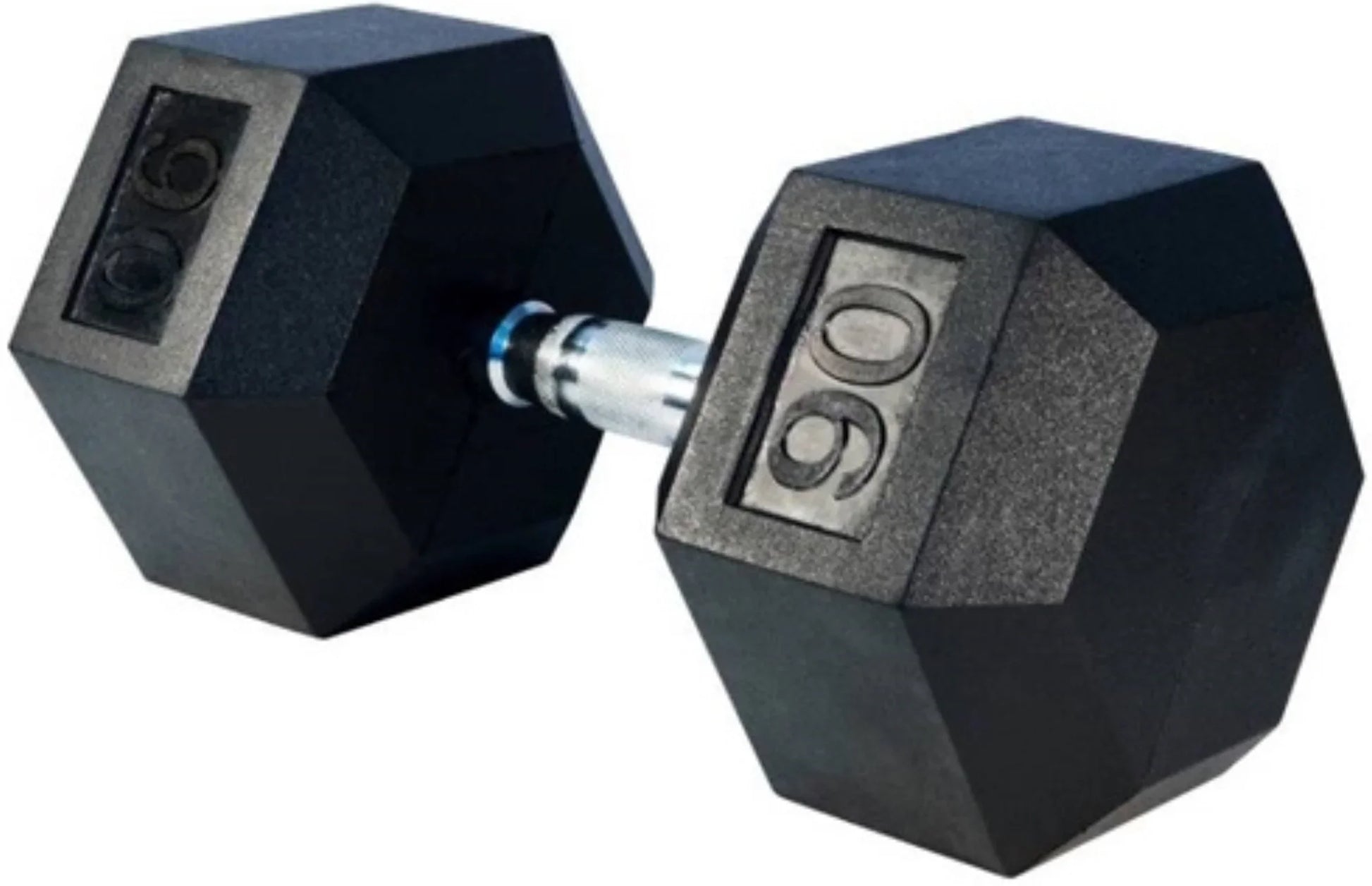 French Fitness Rubber Coated Hex Dumbbell Set 80-100 lbs (New) Image 4