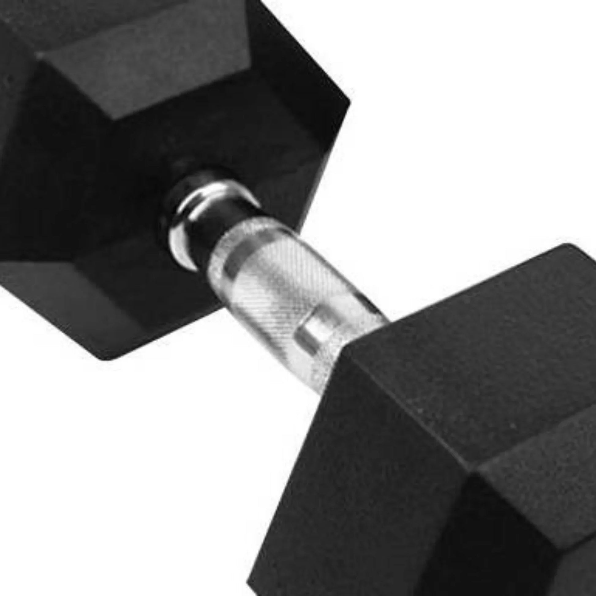 French Fitness Rubber Coated Hex Dumbbell Set 80-100 lbs (New) Image 7