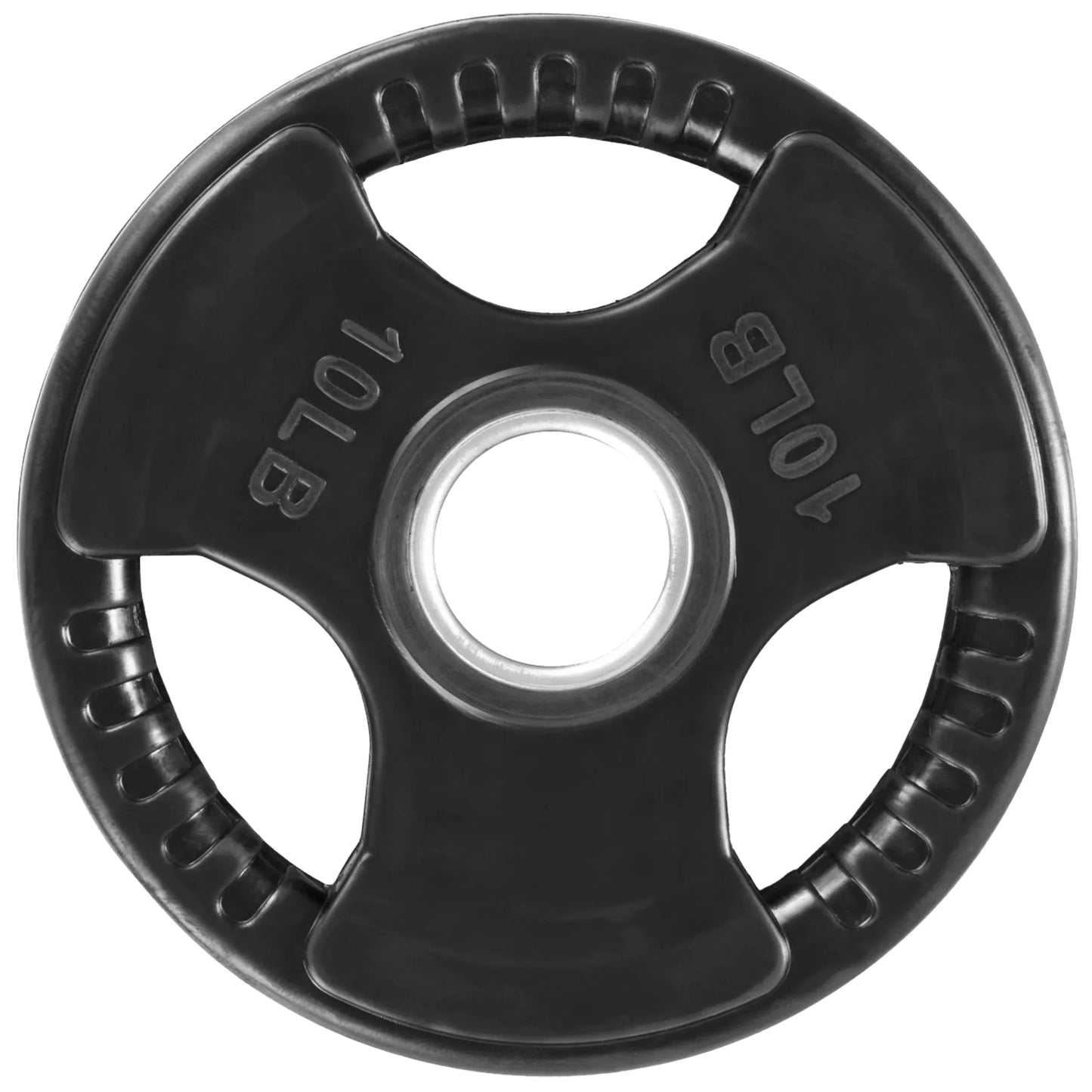 French Fitness Rubber Grip Olympic Plate 10 lbs Black (New)