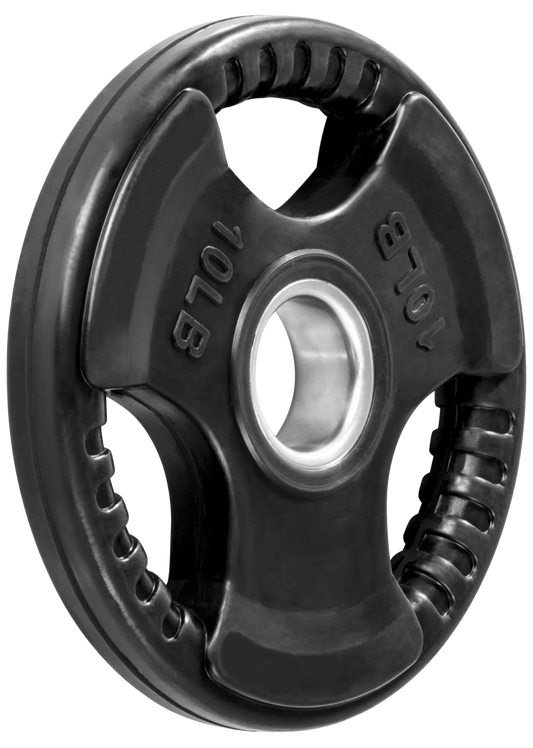 French Fitness Rubber Grip Olympic Plate 10 lbs Black (New)