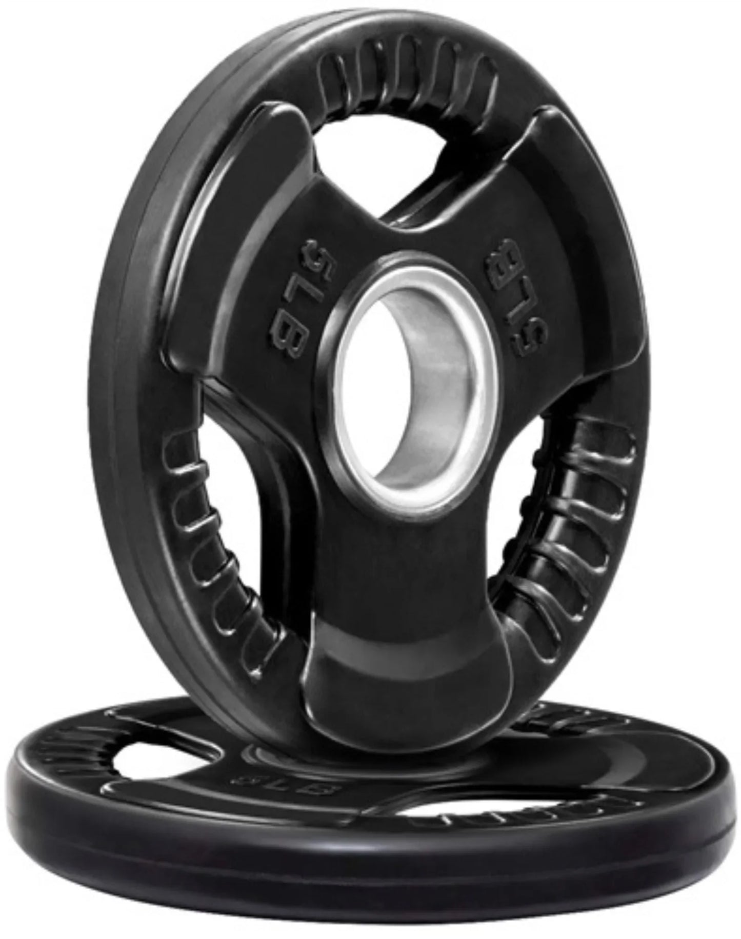 French Fitness Rubber Grip Olympic Weight Plate Set 140 lbs (New) Image 2