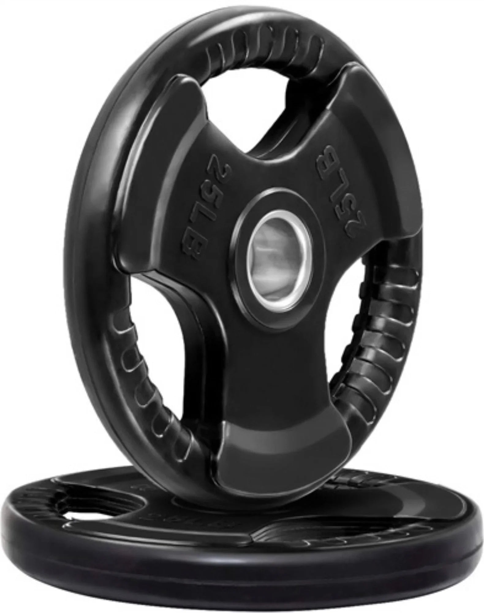 French Fitness Rubber Grip Olympic Weight Plate Set 170 lbs (New) Image 4