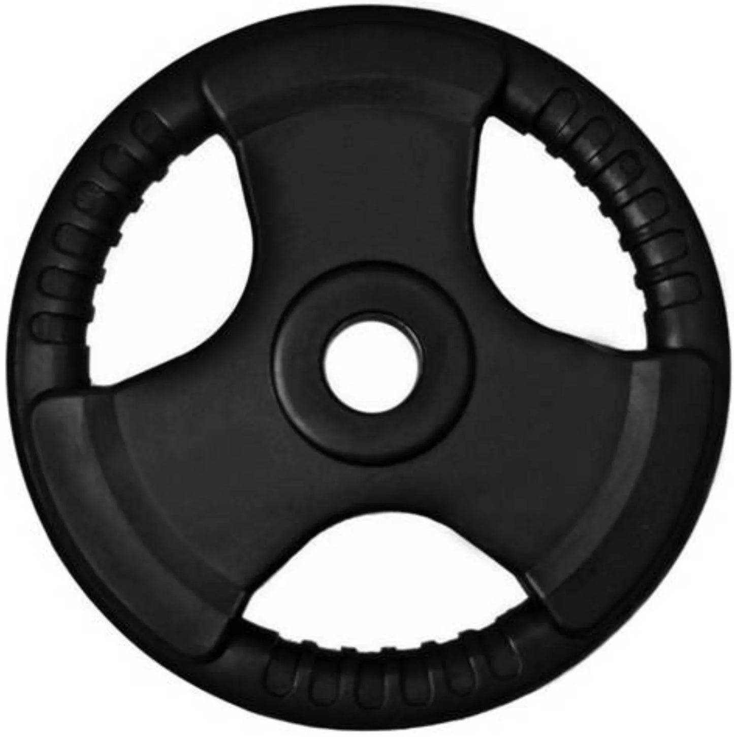 French Fitness Rubber Grip Olympic Weight Plate Set 190 lbs (New) Image 3