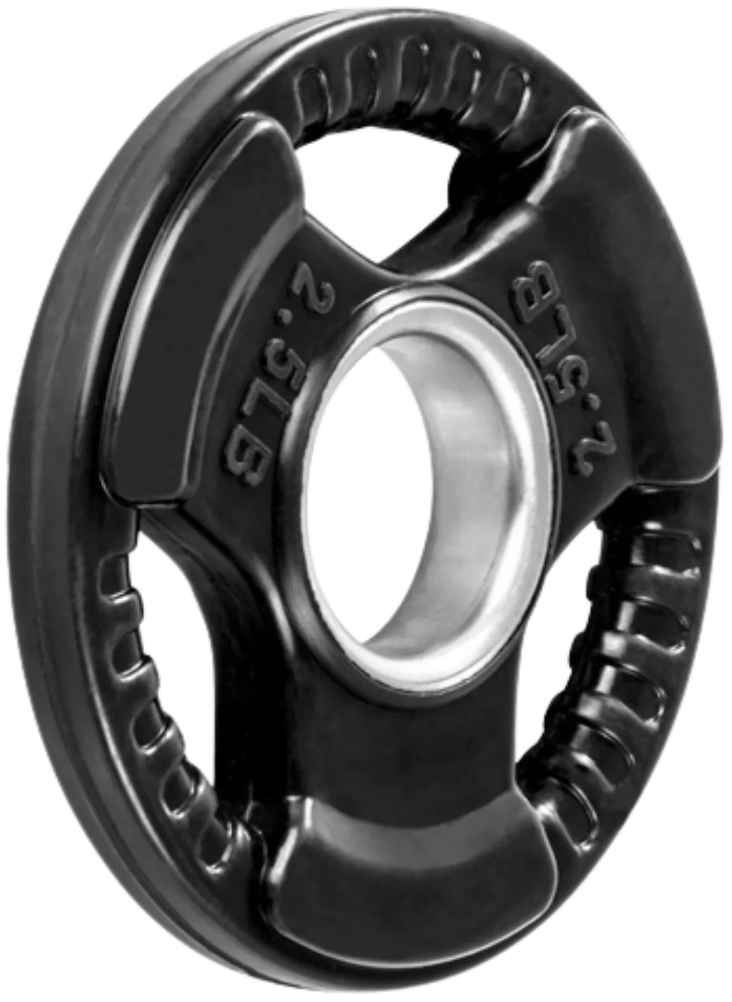 French Fitness Rubber Grip Olympic Plate 2.5 lbs Black (New) Image