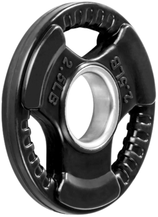 French Fitness Rubber Grip Olympic Plate 2.5 lbs Black (New) Image