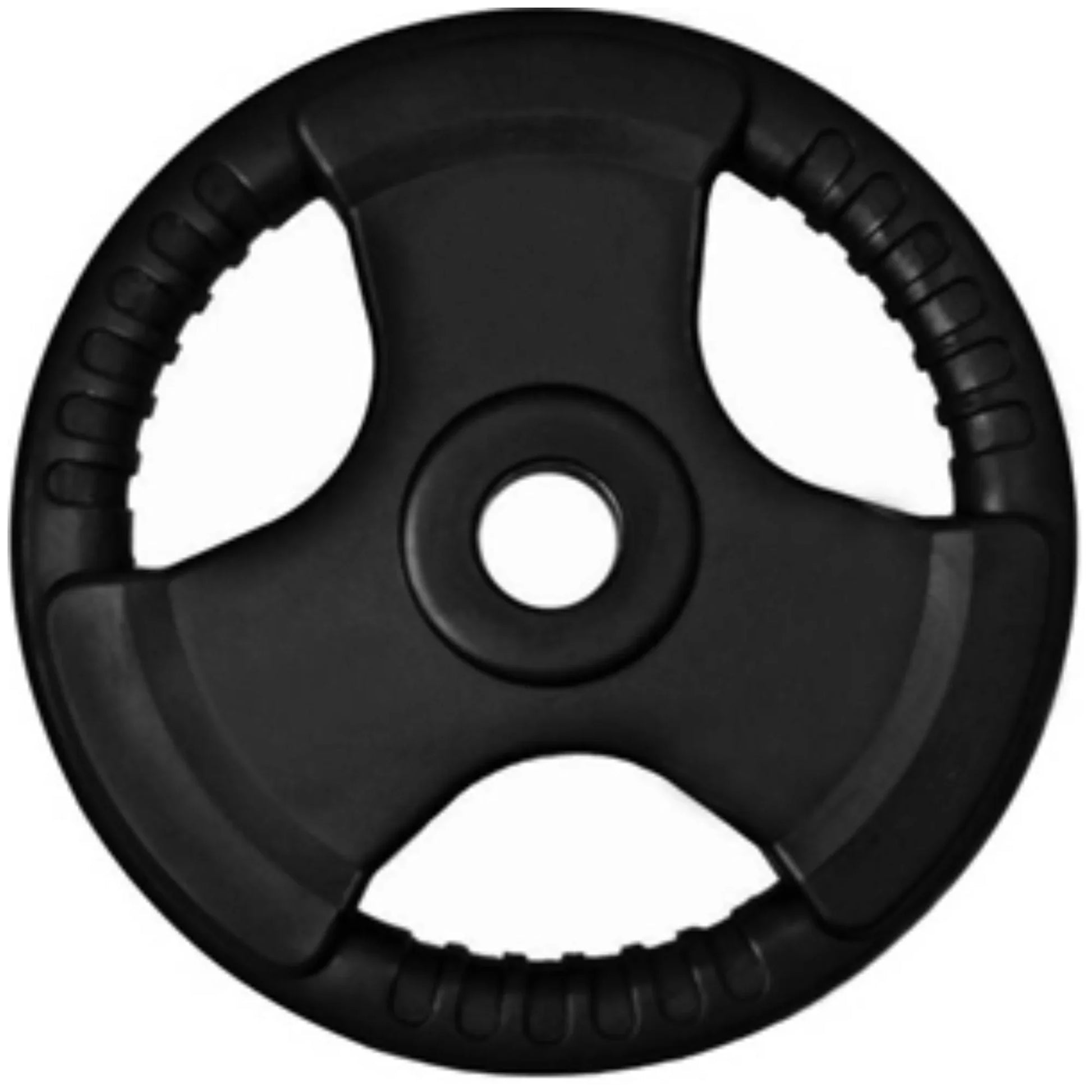 French Fitness Rubber Grip Olympic Weight Plate Set 350 lbs (New) Image 3