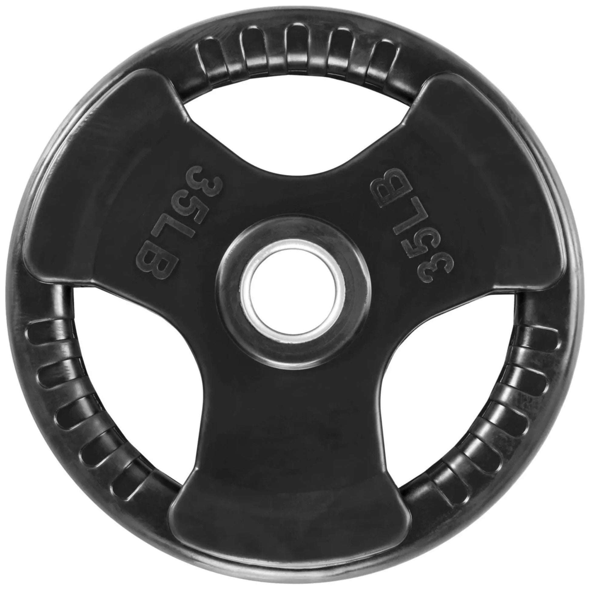 French Fitness Rubber Grip Olympic Weight Plate Set 350 lbs (New) Image 7