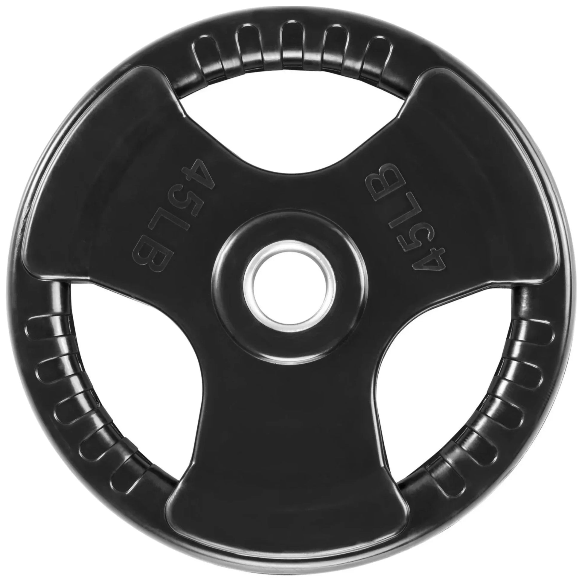 French Fitness Rubber Grip Olympic Weight Plate Set 350 lbs (New) Image 8