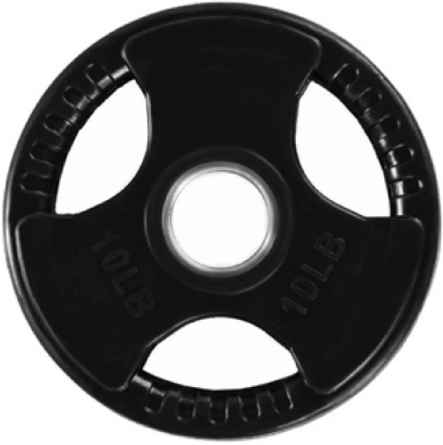 French Fitness Rubber Grip Olympic Weight Plate Set 450 lbs (New) Image 5