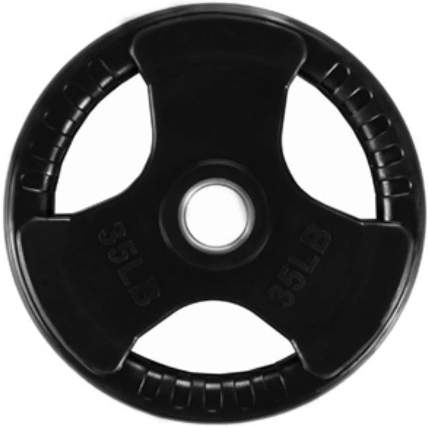 French Fitness Rubber Grip Olympic Weight Plate Set 450 lbs (New) Image 7