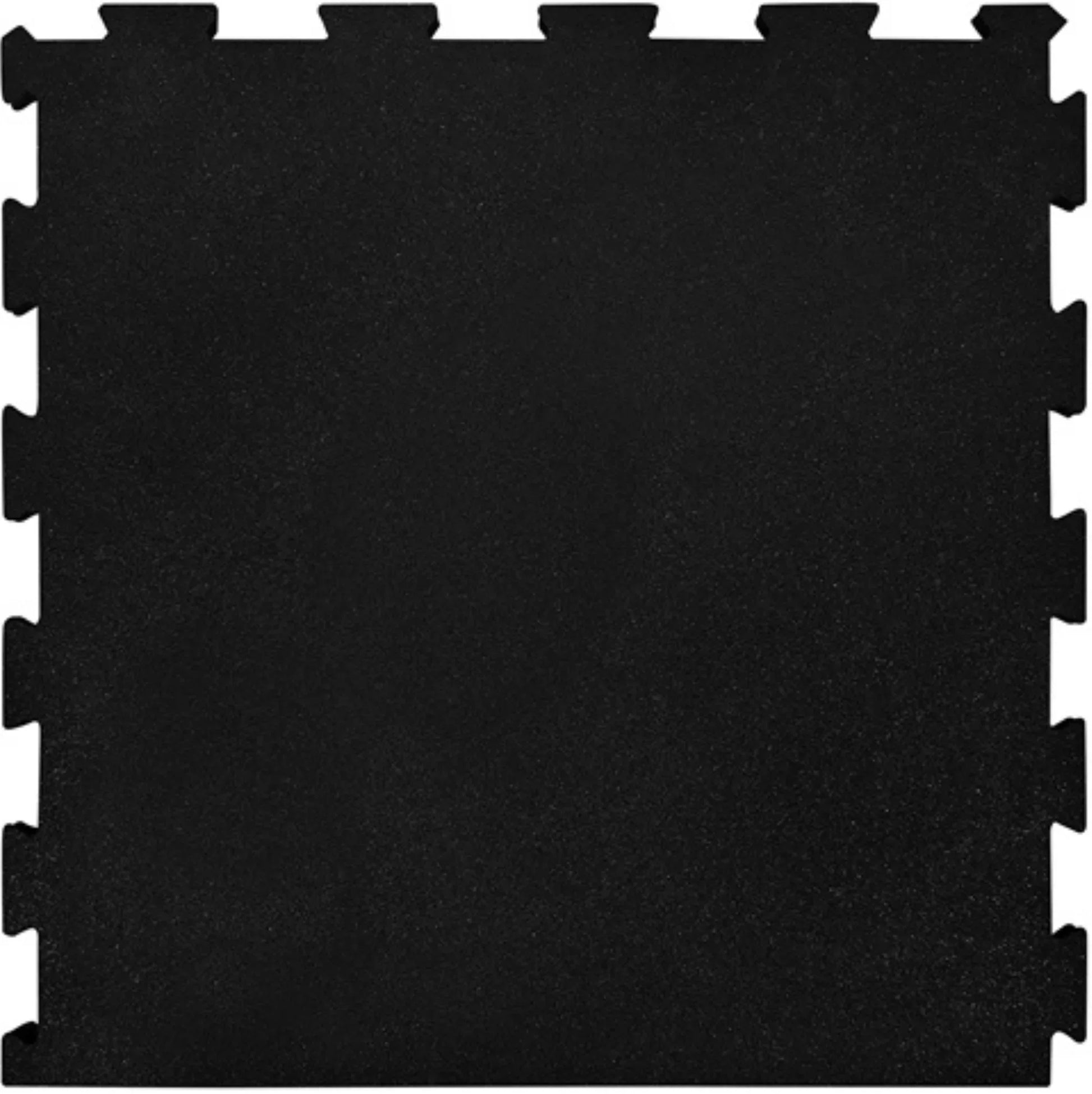 French Fitness - 24" x 24" Rubber Gym Interlocking Tiles w/Edge, Middle, Corner Pieces (New) - Front View