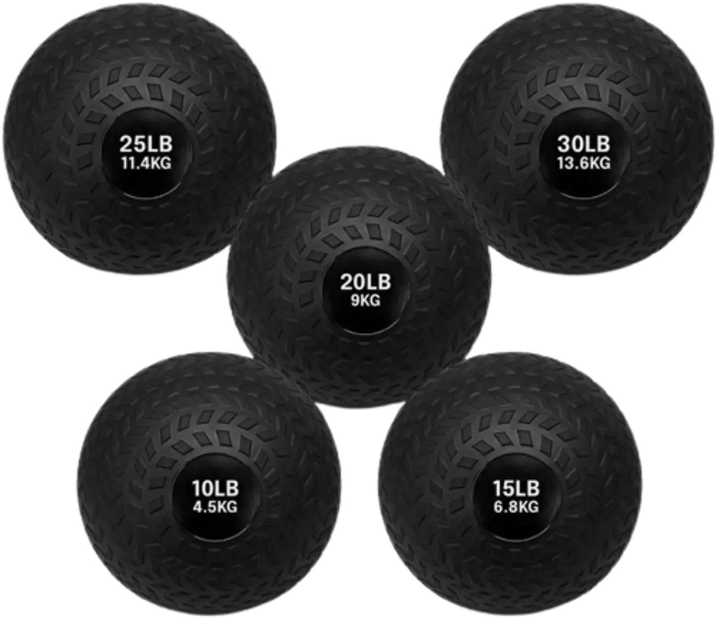 French Fitness PVC Slam Ball Set of 5 (10 to 30 lbs) (New) Image