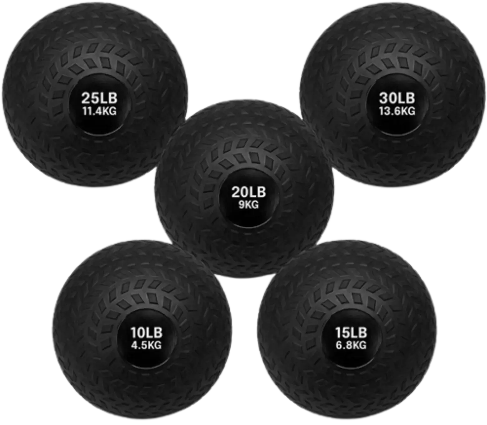 French Fitness PVC Slam Ball Set of 5 (10 to 30 lbs) (New) Image