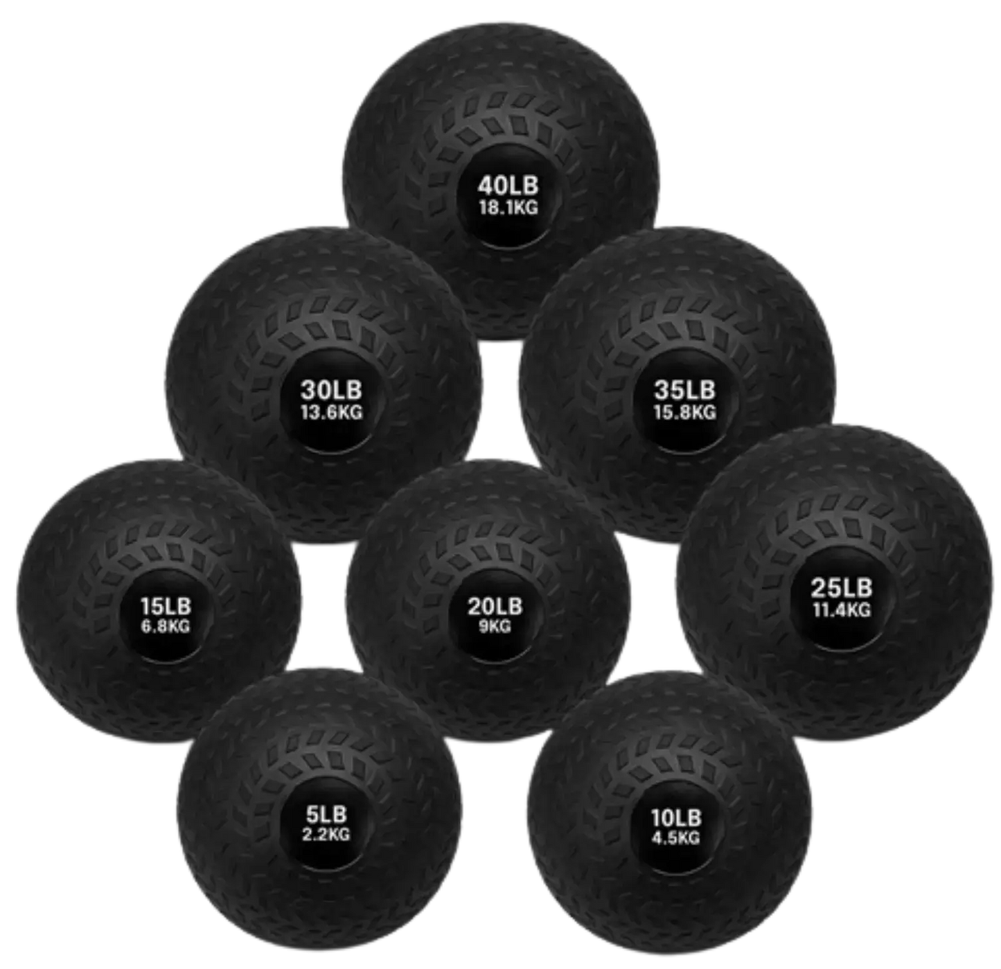 French Fitness PVC Slam Ball Set of 8 (5 to 40 lbs) (New) Image