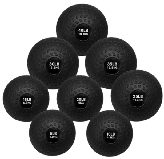 French Fitness PVC Slam Ball Set of 8 (5 to 40 lbs) (New) Image
