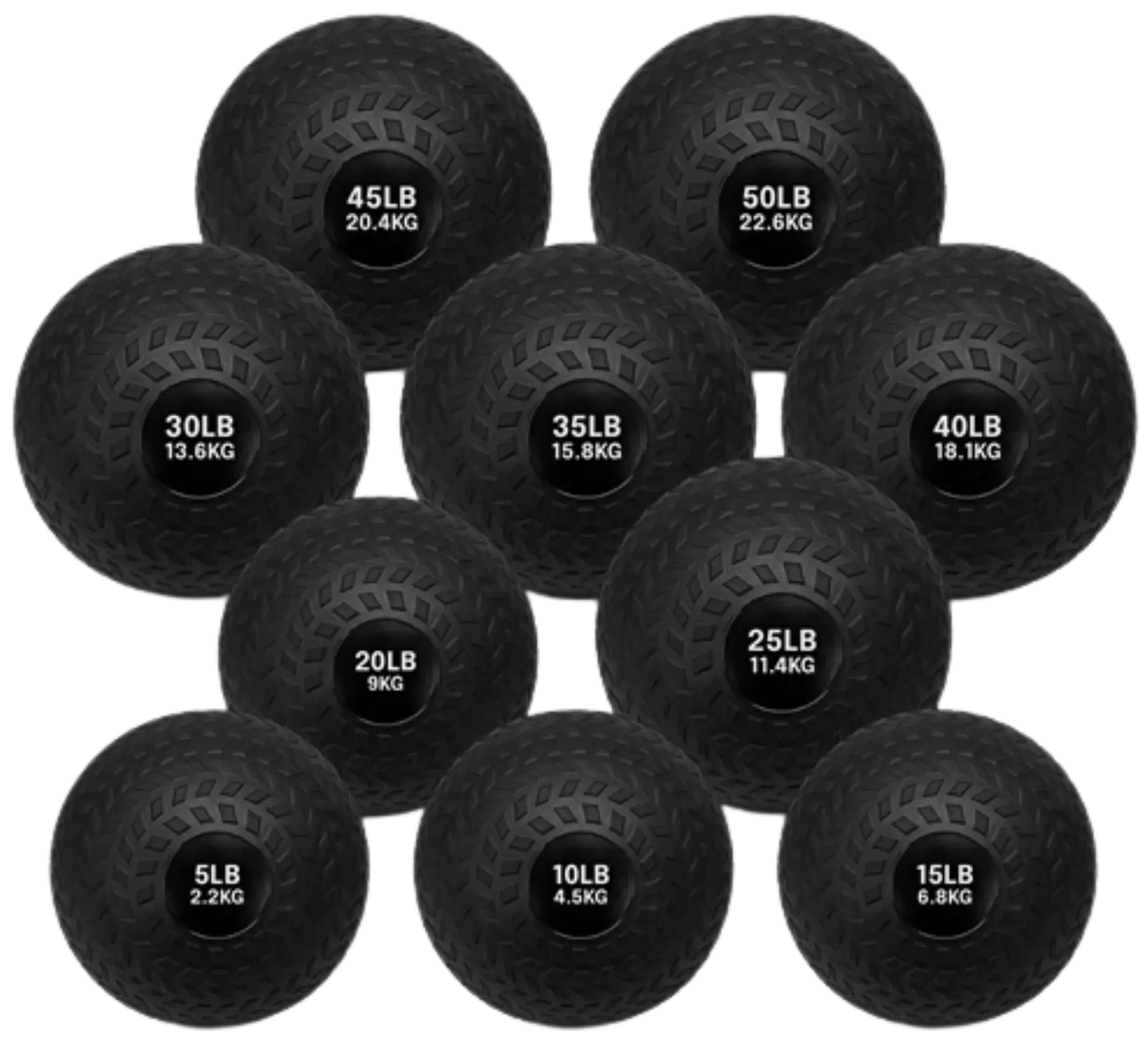 French Fitness PVC Slam Ball Set of 10 (5 to 50 lbs) (New) Image