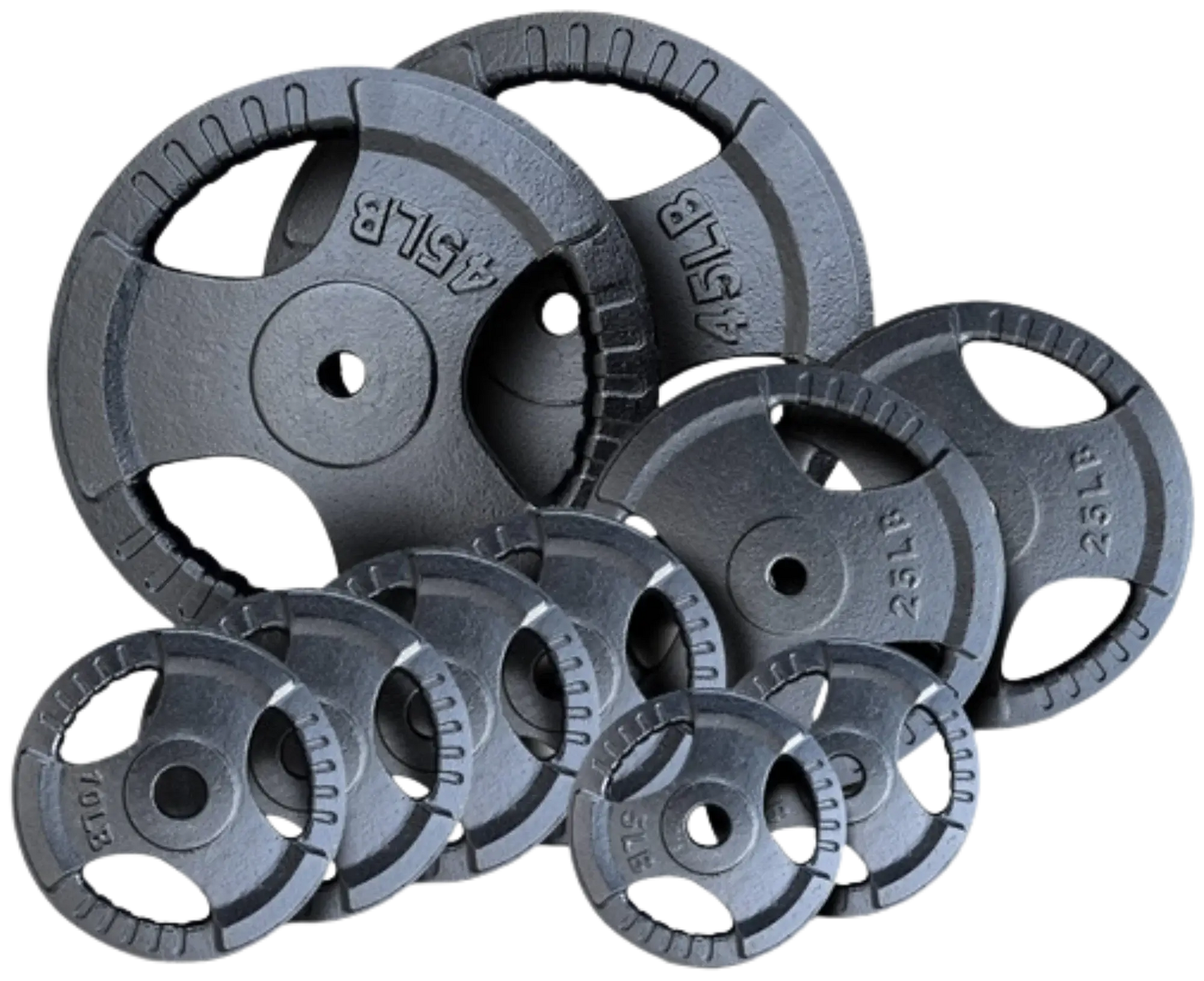 French Fitness Standard Cast Iron 1" Weight Plate Set 260 lbs (New) Image