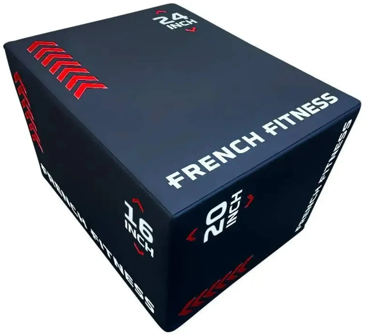 French Fitness - 16-20-24 3-In-1 Soft Foam Plyo Box (New) - Angled View