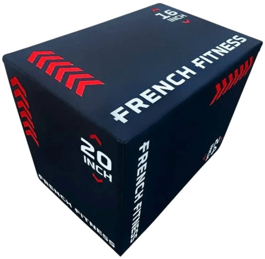 French Fitness - 16-20-24 3-In-1 Soft Foam Plyo Box (New) - Angled View