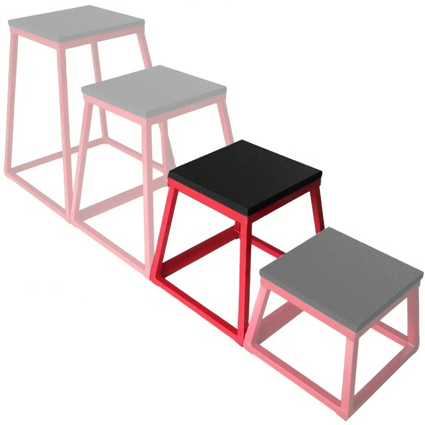 French Fitness - 18" Steel Plyo Jump Box (New) - Angled View