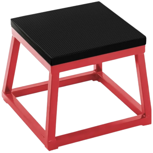French Fitness - 18" Steel Plyo Jump Box (New) - Angled View