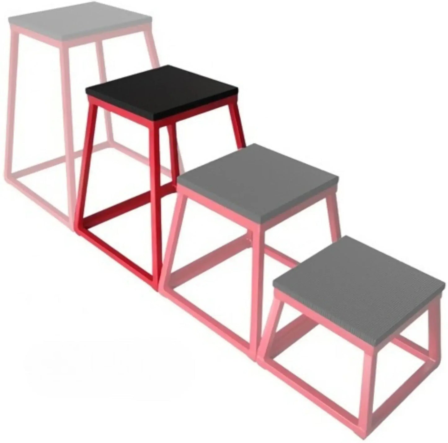 French Fitness - 24" Steel Plyo Jump Box (New) - Angled View